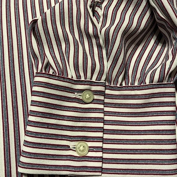 Loft Plus Blouse Pin Stripes Size 18 Keyhole Back - Picture 3 of 16